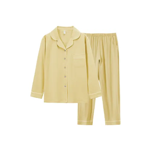 Пижамный комплект Cotton Gene женский светло-абрикосовый желтый