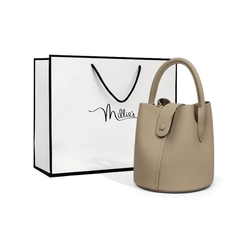 MILLIE'S Сумка из коровьей кожи сумка через плечо сумка через плечо стандартная женская слоновая серый цвет печенья