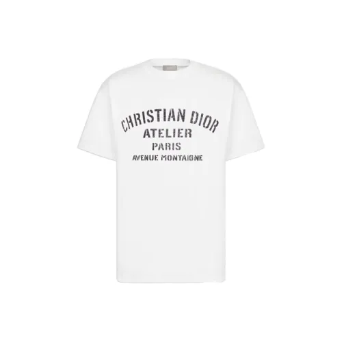 DIOR Quarterly New Products Белые Мужские T-Рубашки