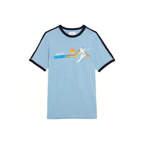 COACH Синий Мужской T-Рубашки