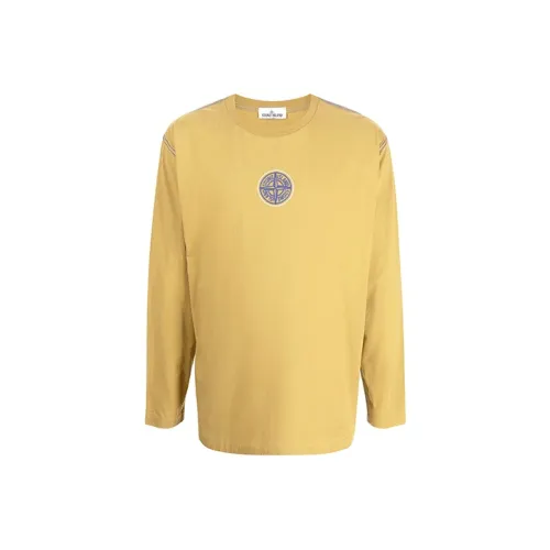 STONE ISLAND Желтые Мужские T-рубашки