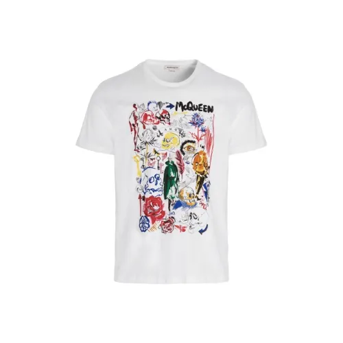 Alexander McQueen Белая Мужская T-Рубашка