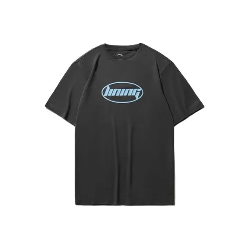 LINING Sports Fashion Collection Футболка Унисекс Черный Pine Серый