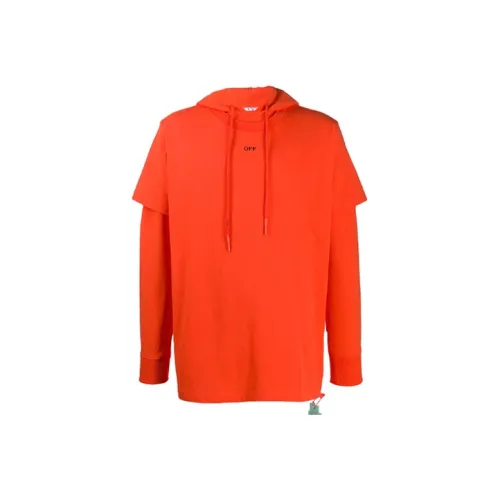 Off Белый FW20 Оранжевый Красный Мужские Толстовки