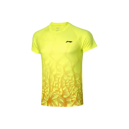 LINING T Рубашка Мужская Флуоресцентный Ярко-Зеленый