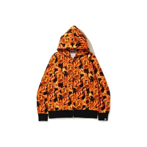 A BATHING APE Пламя Широкий Свитшот с полным застежкой на молнии Унисекс