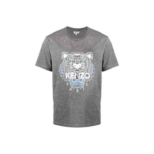 KENZO Classic Tiger Head Серый Мужской T-Рубашки