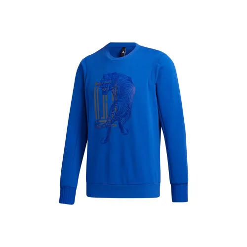 Adidas Wuji Series Мужские Свитшоты Королевского Синего Цвета