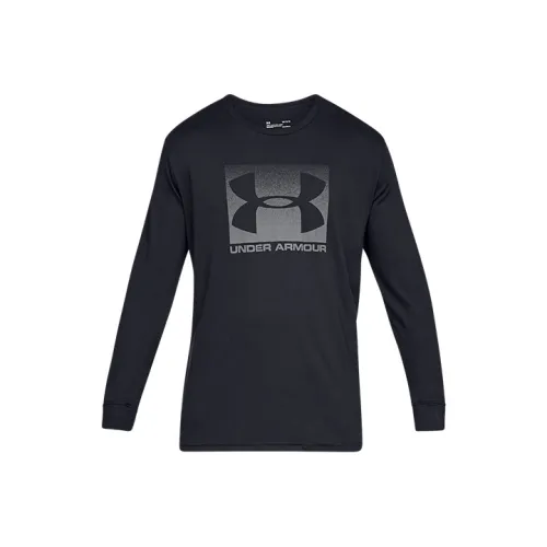 Under Armour Длинный рукав Т-рубашка Мужская Черная