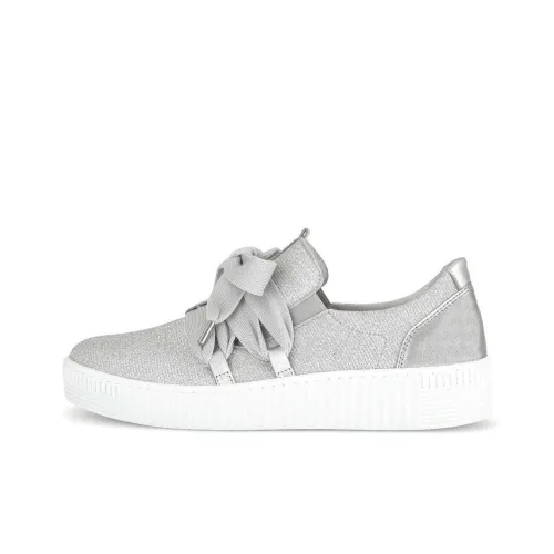 Gabor Мода Низкий Топ Повседневная Обувь Женская Серебряная
