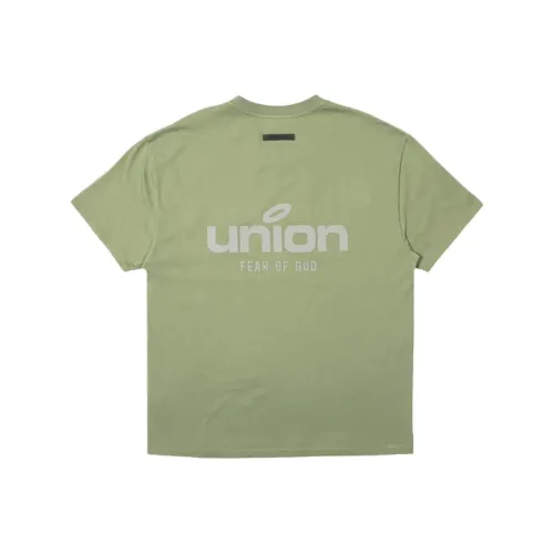 Fear Of God Essentials X Union LA FW21 Рукав с спущенным плечом T-рубашка Унисекс Зеленый