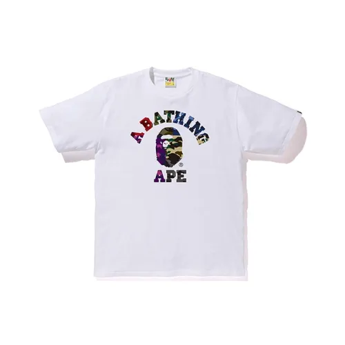 A BATHING APE BAPE совместная рубашка унисекс белого цвета