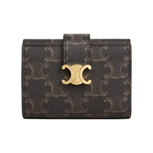 CELINE VictoireTriomphe Холст Кошелек Стандартный Женский Коричневый