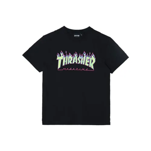 Thrasher Черная Унисекс Футболка