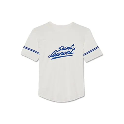 SAINT LAURENT Белая Мужская Футболка
