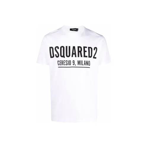 DSQUARED 2 Белый Мужской T-Рубашки