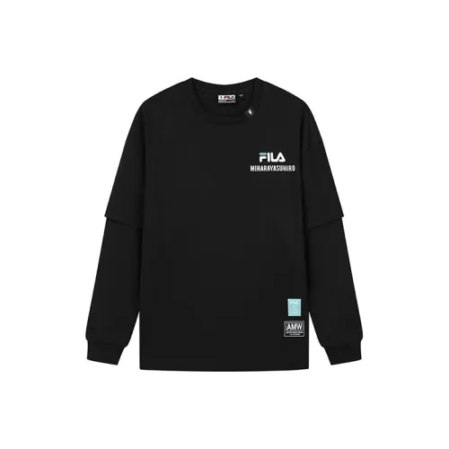 FILA MIHARA YASUHIRO Коллаборация Коллекция Глубокий Черный Мужские T-Рубашки