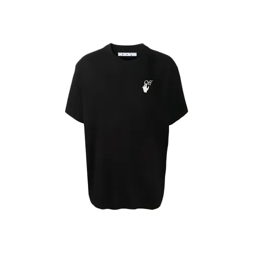 Off Белый FW20 Рукав с оборванным плечом T-рубашка Мужская Черная