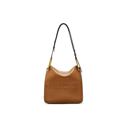 COCCINELLE Коровья кожа Newsboy Сумка Сумка Сумка через плечо Маленькая Женская Карамель и Светло-Серый