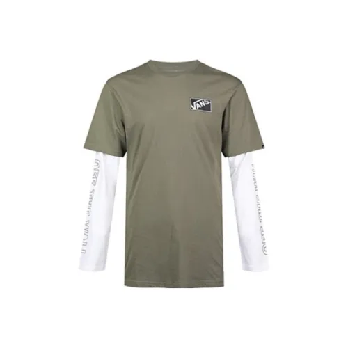 VANS Темно-зеленый Мужской T-рубашки