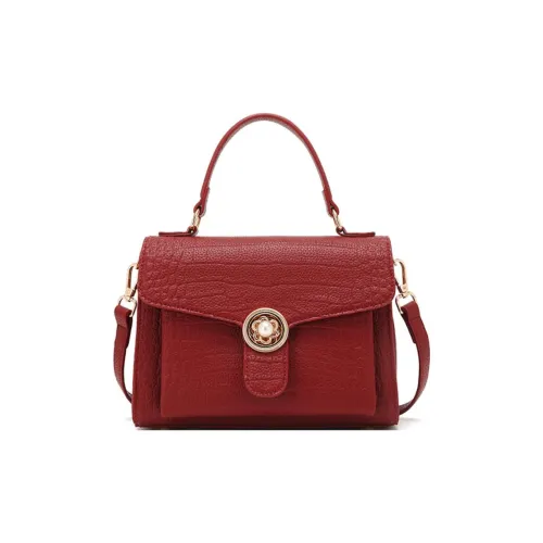 PAYOT Microfiber Synthetic Leather Bag Standard Women's Burgundy