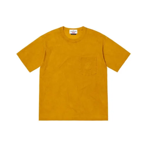 Supreme SS19 Stone Island Коллаборация Коллекция SS19 T-Рубашка Унисекс Желтый