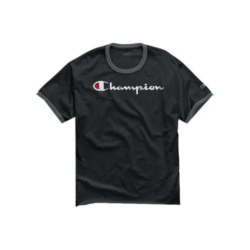 Champion T-Shirt US Version Unisex Black Gray Чемпион T-Shirt США Унисекс Черный Серый