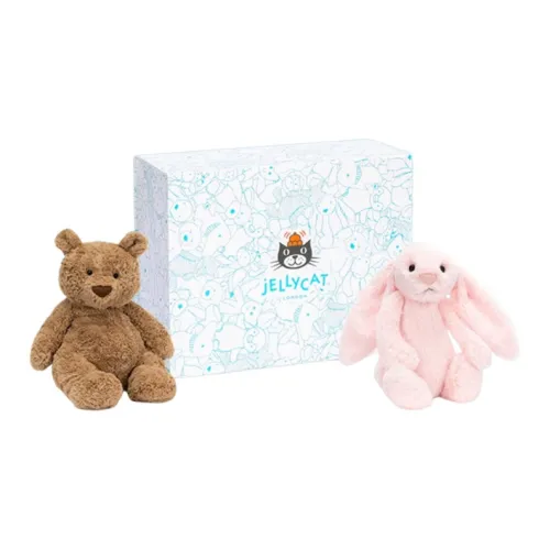 JELLYCAT Barcelona Bear Best Пара Коробка Куклы Плюшевая кукла 29cm 31cm Рекомендуемый рост в сидячей позе
