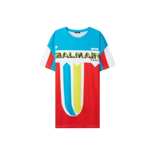 BALMAIN Red Men's T-Shirts BALMAIN Красные Мужские Футболки