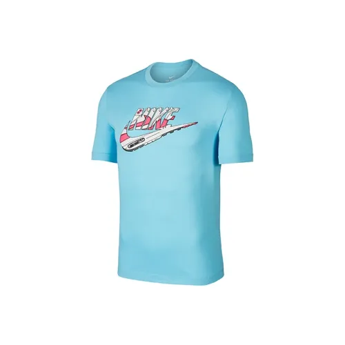 Nike Blue Men's T-Shirts Найк Синий Мужские Футболки