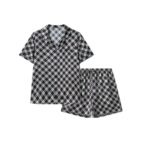 SHUYA Серый Мужской Пижамный Комплект