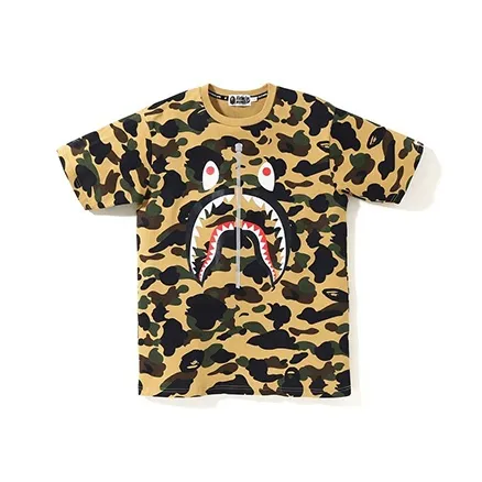 A BATHING APE Bape T-Shirt Унисекс Бежевый Желтый Многоцветный