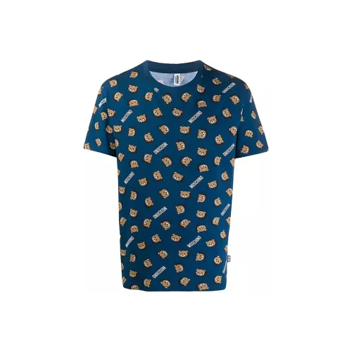 MOSCHINO Мужские синие футболки