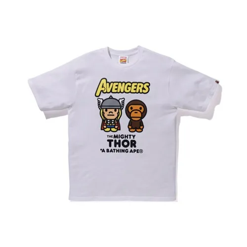 A BATHING APE BAPE × Marvel T-Shirt Унисекс Белый