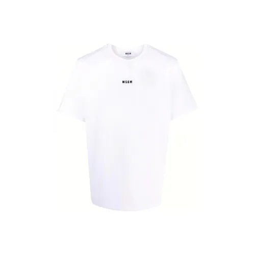MSGM Белая Мужская T-Рубашка