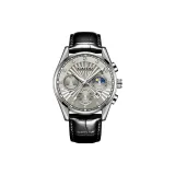 Серый циферблат, черный ремешок