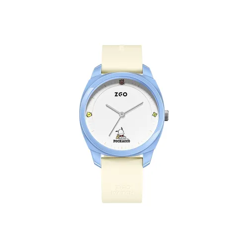 Zgo Sanrio Co Branded Кварцевый механизм Силиконовый ремешок Часы Унисекс Белый циферблат