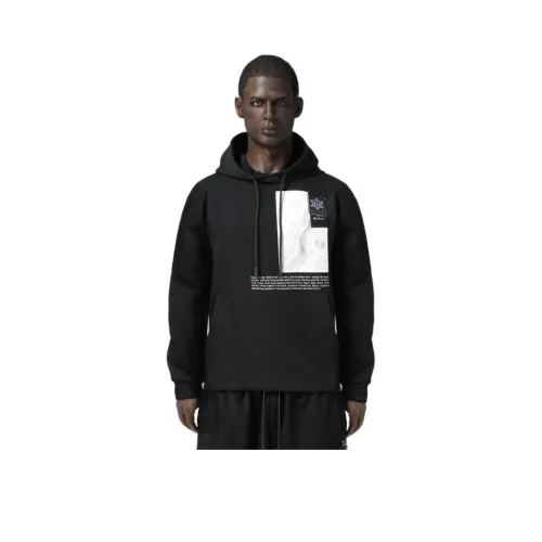 NORVINCY Artistic Style С принтом С капюшоном Свободный крой Толстовка Унисекс