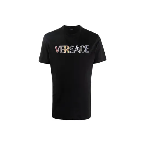 VERSACE Мужские черные T-рубашки