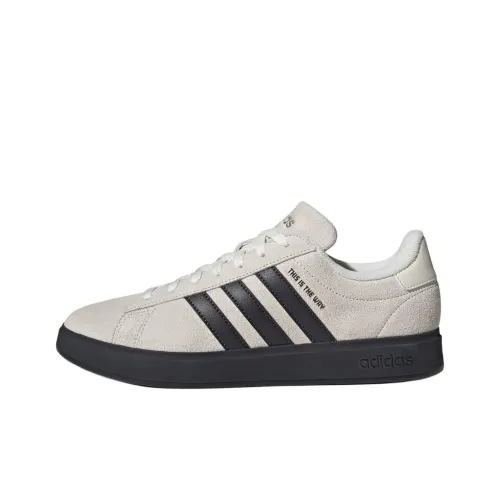 Adidas GRAND COURT 2,0 Slip-resistant Abrasion-resistant Low Top Skateboard Shoes Men's Ecru Adidas GRAND COURT 2,0 Противоскользящие Устойчивые к истиранию Низкие Кеды Скейтборд Мужские Экрю