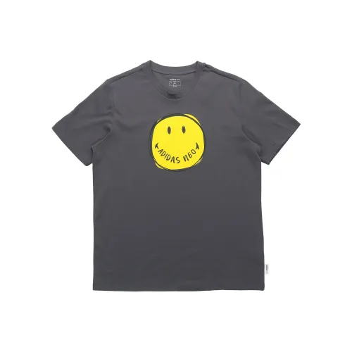 Adidas Neo T Shirt Мужской Светло-Серый