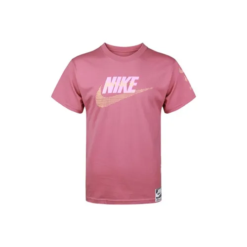 Nike Комплект с короткими рукавами T-Shirt Мужской Светлый Ягодный Красный