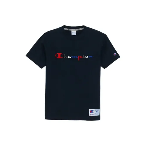Champion T-Shirt Японская версия Унисекс Темно-синий