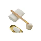 Светло-желтый двухцветный длинный с ручкой душевая щетка с натуральными щетинами: 2 шт