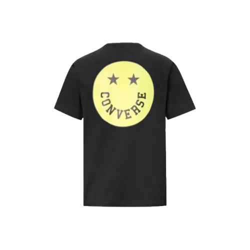 Конверс Smiley Черная Мужская T-Рубашка
