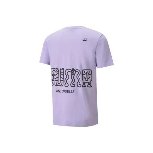 PUMA x MR DOODLE T-Shirt Мужской Розовый Фиолетовый