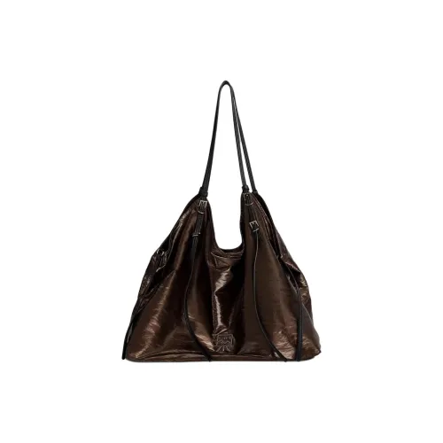 Kikawa Card Ткань Тоут Сумка Сумка для покупок Сумка на плечо Средний Женская Золотая