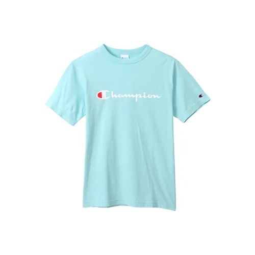 Champion T-Shirt Unisex Lake Blue Japan Version Чемпион T-Shirt Унисекс Озерный Синий Японская Версия