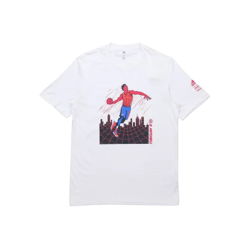 Adidas x Marvel Коллаборация T-рубашка мужская белая