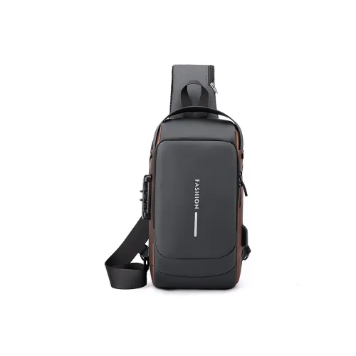 H YXIANG Нейлоновая сумка через плечо стандартная унисекс черный серый